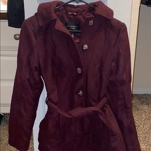 Dark Burgundy Peacoat